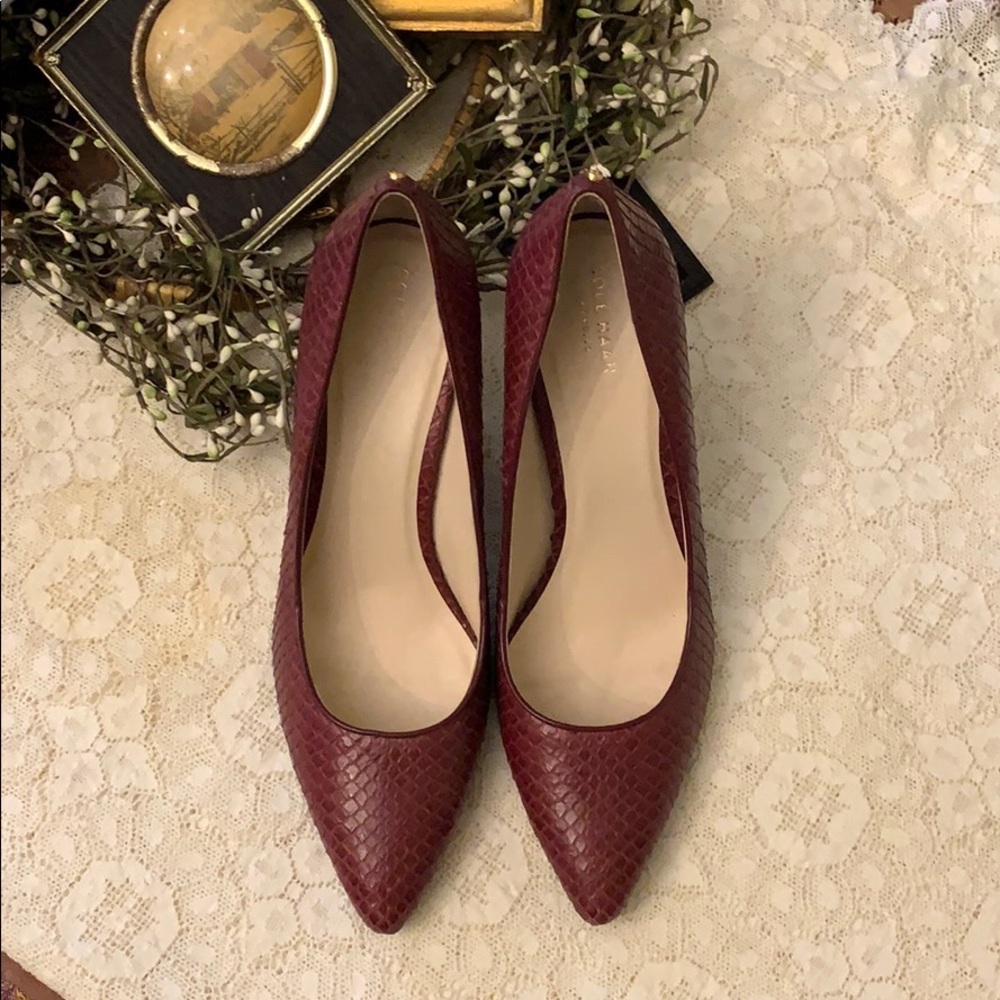 Cole Haan Faux snakeskin heels